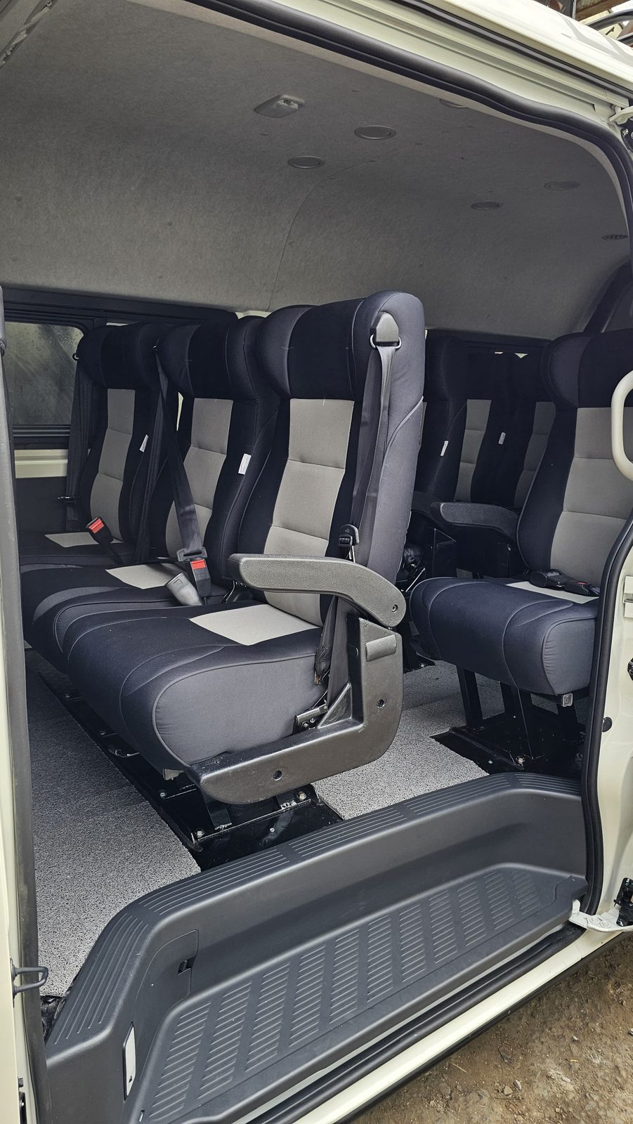 Finished VIP van interior with captain seats